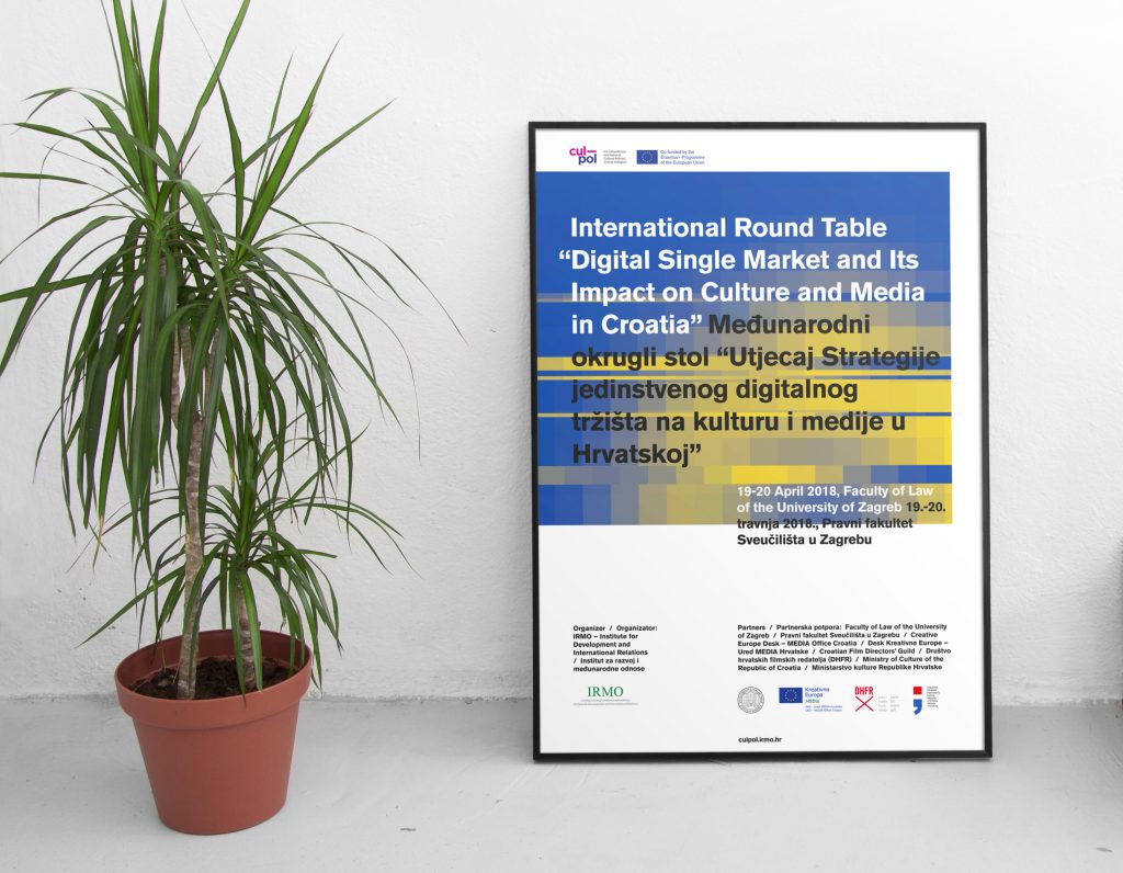 Otvorene prijave za međunarodni okrugli stol ‘Utjecaj Strategije jedinstvenog digitalnog tržišta na kulturu i medije u Hrvatskoj’