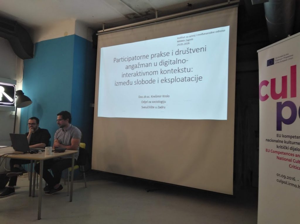 Lecture on 'Internet Monopolies and Redistribution of Digital Wealth' held in Zagreb, Croatia